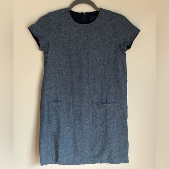 Toobydoo Other - ToobyDoo Girls Cara Shirt dress Chambray Flannel Size 12 Denim Zipper Pockets
